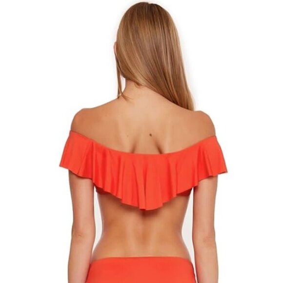 Trina Turk 'Monaco' Off-The-Shoulder Bandeau Bikini Top, Flame (Orange) - Picture 2 of 2